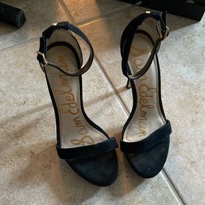 Sam Edelman strappy suede black high heels